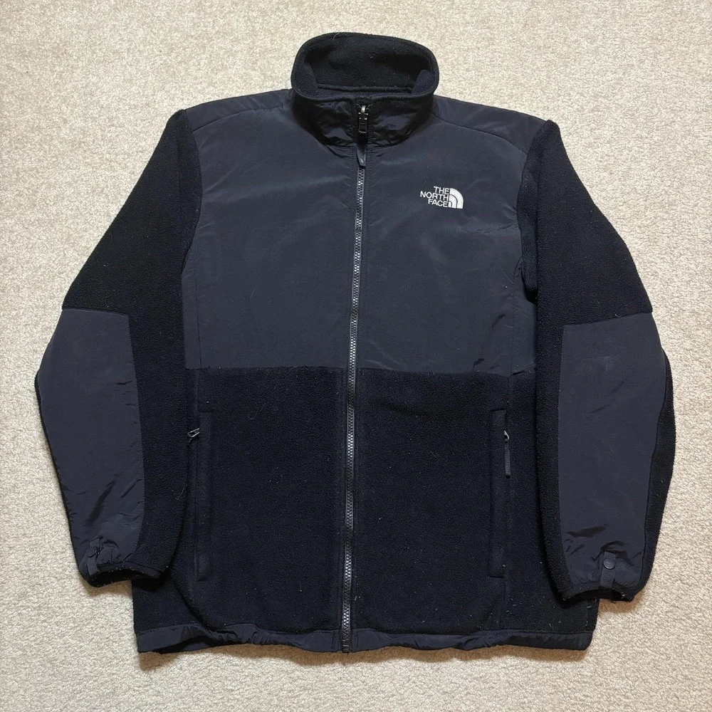 The North Face Denali Jacket Girls XL Black Polartec Fleece Zip Pockets Outdoor